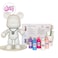 DIY Fluid Acrylic Pouring Paint Cool-Bear 33cm Money Saver Kit, Purple, Light-Blue, Fluorescent-Pink, White, Light-Pink.