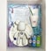 DIY Fluid Acrylic Pouring Paint Bear 23cm Kit + Toy Keychain and Glitter: Light-Blue, Mint-Green, Silver.