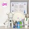 DIY Fluid Acrylic Pouring Paint Bear 23cm Kit + Toy Keychain and Glitter: Light-Blue, Mint-Green, Silver.
