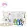 DIY Fluid Acrylic Pouring Paint Cool-Bear 23cm Piggy Bank Kit + Toy Keychain and Glitter: Light-Blue, Green, Silver.