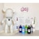 DIY Fluid Acrylic Pouring Paint Bear 33cm Piggy Bank Kit, Dark-Blue, Light-Blue, Green, Black, Silver.