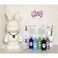 DIY Fluid Acrylic Pouring Paint Bunny 33cm Money Saver Kit, Dark-Blue, Light-Blue, Green, Black, Silver.