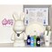 DIY Fluid Acrylic Pouring Paint Bunny 33cm Money Saver Kit, Dark-Blue, Light-Blue, Green, Black, Silver.