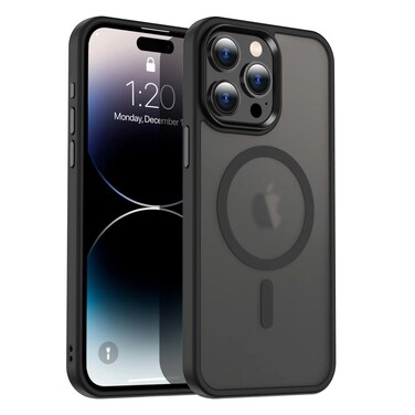 XLogix FrostX for iPhone 15 Pro Case, Frosted Black - Slim Protective Cover with MagSafe Compatibility   Shockproof &amp; Scratch-Resistant Design, FrostX Series
