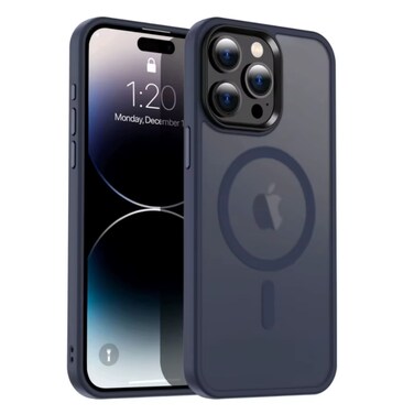 XLogix FrostX for iPhone 15 Pro Max Case, Frosted Blue - Slim Protective Cover with MagSafe Compatibility   Shockproof &amp; Scratch-Resistant Design, FrostX Series