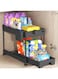 Didome 2-Tier Under Sink Organizer and Storage Large Capacity Heavy Load Pull-out Under Sink Shelves with Sliding Drawer Multi-Use for Under Kitchen Bathroom Sink (Black)