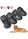XSY&amp;G Dog Boots,Waterproof Dog Shoes,Dog Booties with Reflective Velcro Rugged Anti-Slip Sole and Skid-Proof,Outdoor Dog Shoes for Medium to Large Dogs 4Ps-Size6