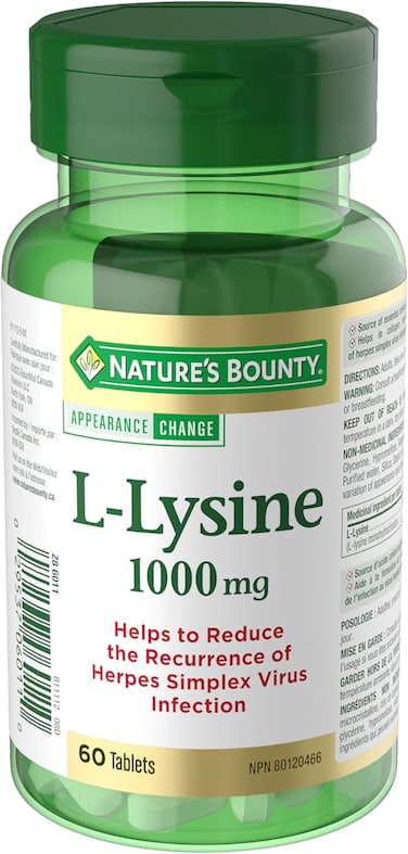 Nature's Bounty L-Lysine - 1000 mg - 60 Tablets