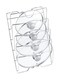 Kitchen Pot Lid Holder Organizer Stand, Stainless Steel Wall Mounted Rack for Kitchen Wall Door Cabinets, 5 Lids Capacity
