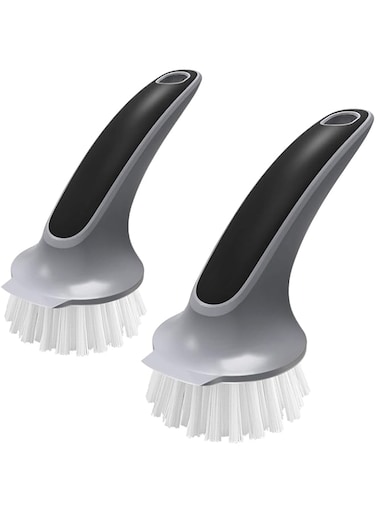 MR.SIGA Pot and Pan Cleaning Brush, Dish Brush for Kitchen, Pack of 2