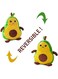AM ANNA Double-Sided Flip Avocado Reversible Plush Toys, Happy and Angry Avocado Mood Plush Cute Mini Stuffed Animals Fruit Toy