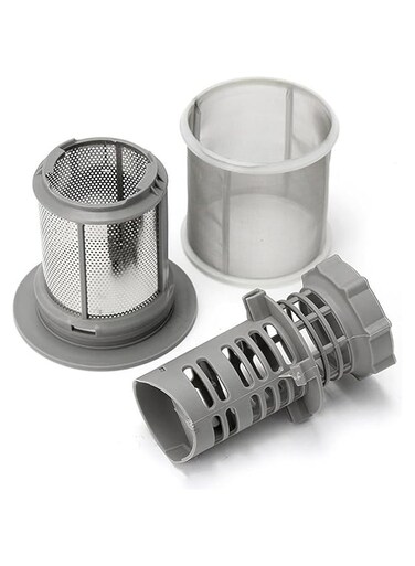 Dishwasher Filter Replacement [Set of 2 Parts] &ndash; 10D x 10W x 10H mm, A+++, Replacement Dishwasher Mesh Micro Filter for Bosch, Neff, Siemens Models  Dishwasher Parts &amp; Accessories