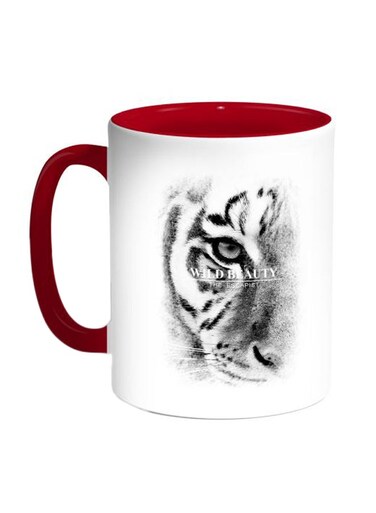 Face Printed Coffee Mug Red/Black/White