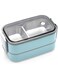 Stainless Steel LunchBox - Insulated Bento Box Multifunctional-Containers Lunch Box Containers with 2 Compartments &amp; Tableware(304 stainless steel 2 compartments lunch box by MahMir (Light Blue)