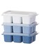 TIME Pack Of 3 Ice Cubes Molds Leakproof Refrigerator Icing Diy Mould