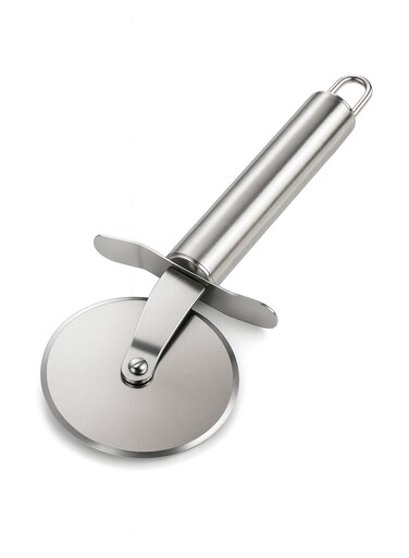 Steel Pizza Cutter Wheel &acirc;&euro;&ldquo; Heavy Duty Pizza Slicer with Sharp Blade, Ergonomic Handle &amp; Safety Guard &acirc;&euro;&ldquo; Perfect for Pizza, Pastry