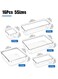 16-Piece Clear Drawer Organizer Set - 5-Size Clear Plastic Storage Bins for Bathroom, Makeup, Vanity, Kitchen &amp; Office - Versatile Drawer Dividers &amp; Organization Trays