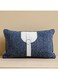 HOME Patchwork Filled Cushion - Blue 30x50 cm   Decorative Rectangular Pillow For Sofa   Soft Polyester Cushion For Home Decor   Stylish Accent Cushion