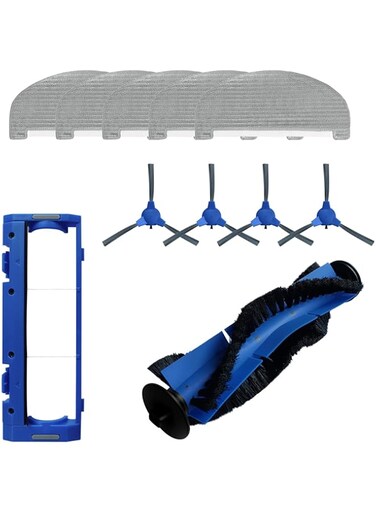 Robot Vacuum Cleaner Replacement Parts for Eufy G40 G40 Hybrid+ Accessories Kit with Main Brush Side Brushes Mop Cloth Main Brush Guard