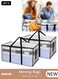 2 Pcs Extra Large Heavy Duty Moving Bags,Waterproof Transparent Storage Totes with Strong Handles, Thickened Woven PP Packing Bags for Clothes, Blanket, Relocation, Travel Organizer
