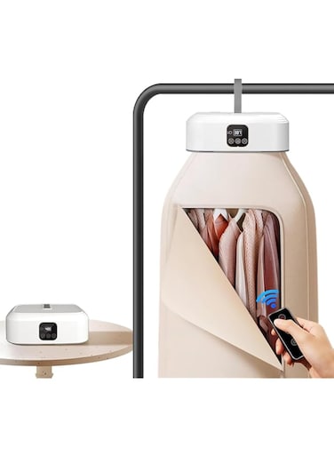 Angju Portable Clothes Dryer,Small Electric Laundry Dryer with Remote Control,Foldable Mini Drying Machine With Dryer Bag,Suitable For Apartment,Rv,Travel,Home