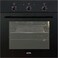 CM SONG NERO Built In Electric Oven 60cm, 65L Kitchen Oven with Convection Fan, 5 Cooking Functions, Electric Oven with Grill, Double Glass Door, Black Built In Oven for Modern Home Kitchen