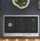 CM TWIN INOX 90 5B 90cm Stainless Steel Gas Hob &ndash; 5 Burner Cooktop with Cast Iron Pan Supports &amp; Safety Device
