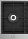 CM TWIN INOX 90 5B 90cm Stainless Steel Gas Hob &ndash; 5 Burner Cooktop with Cast Iron Pan Supports &amp; Safety Device
