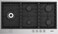 CM TWIN INOX 90 5B 90cm Stainless Steel Gas Hob &ndash; 5 Burner Cooktop with Cast Iron Pan Supports &amp; Safety Device