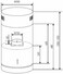 شفاط مطبخ CM ISOLA CYLINDER أسود مطفي - شفاط مطبخ يُثبت في السقف مع فلتر فحم وتدفق هواء 1000 متر مكعب/ساعة