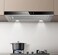 CM F6 BLACK 60 Under-Cabinet Pull-Out Hood &ndash; 60cm Black Glass Range Hood with Aluminum Filters &amp; 420 m&sup3;/h Suction