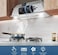 CM STILO Built-In Hood &ndash; 72cm Kitchen Hood with Charcoal Filter &amp; Aluminum Grease Filter
