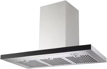 CM SWING 90cm Wall Mounted Range Hood &ndash; Glass &amp; Stainless Steel Hood with Touch Screen &amp; 1000 m&sup3;/h Airflow