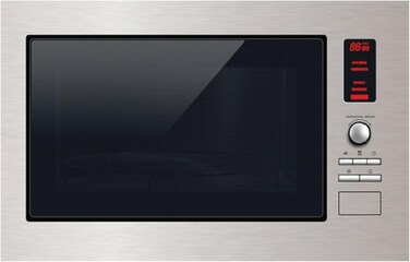 CM STRIP 60cm Built-In Multifunction Microwave &ndash; Silver 20L Microwave with Easy-Tronic Control &amp; Push Button Door