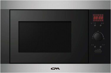 CM LIGHT INOX MWG3925002 Microwave with Grill &ndash; Digital Control, Dial Knobs &amp; Red LED Display
