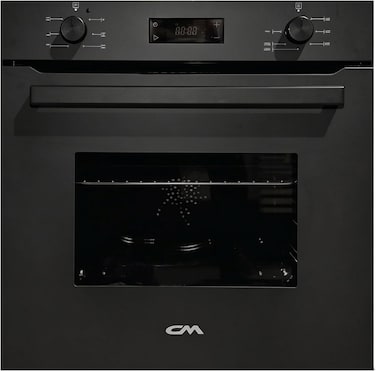 CM NAPOLI Matte Grey 60cm Built-In Electric Oven &ndash; 80L Capacity with 6 Cooking Functions &amp; Digital Touch Timer