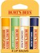 Burt's Bees 100% Natural Origin Moisturizing Lip Balm, Multipack, Original Beeswax, Cucumber Mint, Coconut &amp; Pear And Vanilla Bean With Beeswax &amp; Fruit Extracts, 4 Tubes