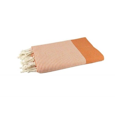 Honeycomb Beach Towel 100% recycled cotton Orange