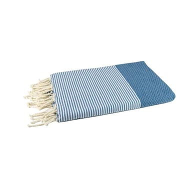 Honeycomb Beach Towel 100% recycled cotton Turquoise