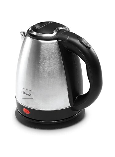 Impex STEAMER 1803 1500W 1.8 Liter Stainless Steel Electric Kettle with Triple Thermostat and Heat Resistant Handle