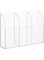 Frances Clear Wall Mounted Remote Control Holder,Arylic Remote Holder 3 Compartments for Air Conditioner, TV Box, Stereo