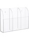 Frances Clear Wall Mounted Remote Control Holder,Arylic Remote Holder 3 Compartments for Air Conditioner, TV Box, Stereo