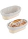 YEESON 2 Packs 10 inch Oval Shaped Banneton Proofing Basket Set, Sourdough Bread Proofing Basket Baking Dough Bowl with Cloth Liner for Home Bakers (2 Pack 10 inch Oval)