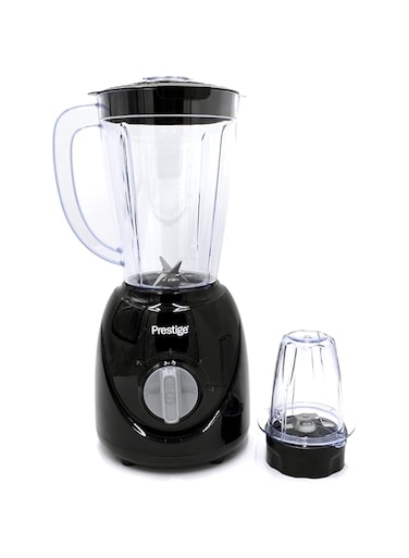 Prestige 2 in 1 Stand Blender 1.5 Ltr 400W   Blender with Grinder Mills   Stainless Steel Blades and Two Pulse Control for Fine and Grinding of Coffee Herbs - BLACK PR81529