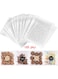 Self Adhesive Candy Bag 100 PCS Cellophane Cookie Bags Self-Adhesive Sealing White Polka Dot Clear OPP Plastic Party For Bakery, Candy, Soap