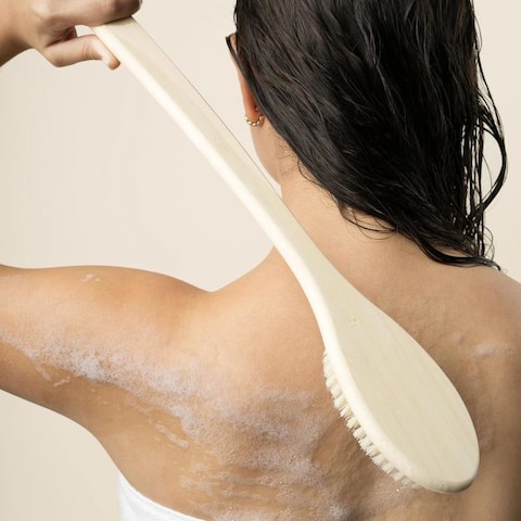 Ecotools Loofah Bath Brush Fine Netting Pouf Rich Lather Gentle Cleansing, and Exfoliation for Smoother Softer Skin