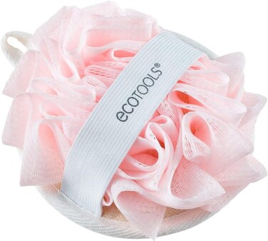 EcoTools EcoPouf Dual Cleansing Pad Gentle Cleansing Body Scrubber, Exfoliating for Shower &amp; Bath