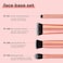 Real Techniques Face Base Makeup Brush Kit For Concealer, Foundation and Contour, Works With Liquid, Cream &amp; Powder For Blending &amp; Buffing, Makeup Brush Set for Sculpting, 4 Count