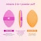 Real Techniques Miracle 2-In-1 Powder Puff Dual-Sided Makeup Blending Puff Reversible Elastic Band For Liquid Cream and Powder 1 Count