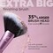 REAL TECHNIQUES Extra Big Finishing Brush, Large Oversized Fan Brush For Powder Bronzer, Highlight, &amp; Contour, Cruelty-Free, Synthetic Bristles 1 Count